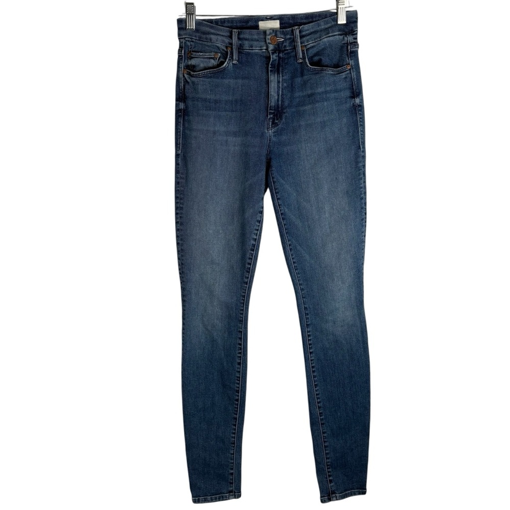 MOTHER The Looker Blue Denim Skinny Jeans Womens 26 Stretchy High Waisted Rise